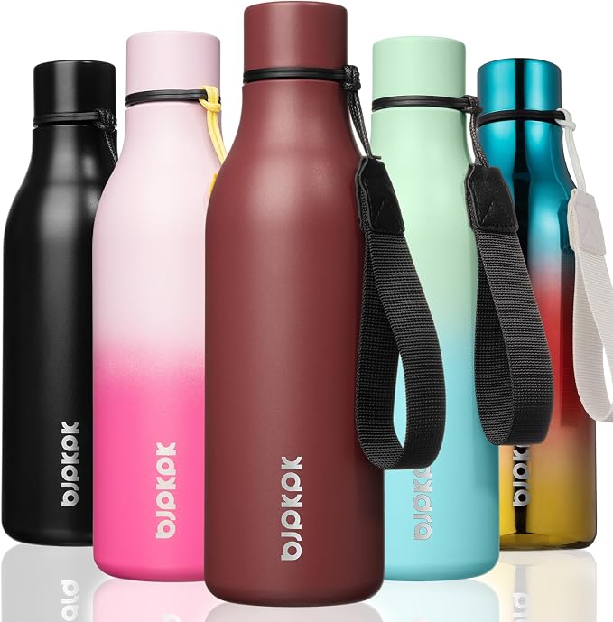 BJPKPK Insulated Water Bottles, 18 oz Stainless Steel Metal Water Bottle by BJPKPK