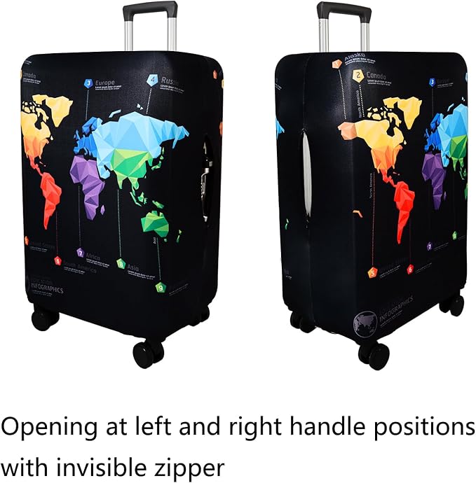 WUJIAONIAO Travel Luggage Cover Baggage Suitcase Cover Protector Skins 18-32 - Image 2