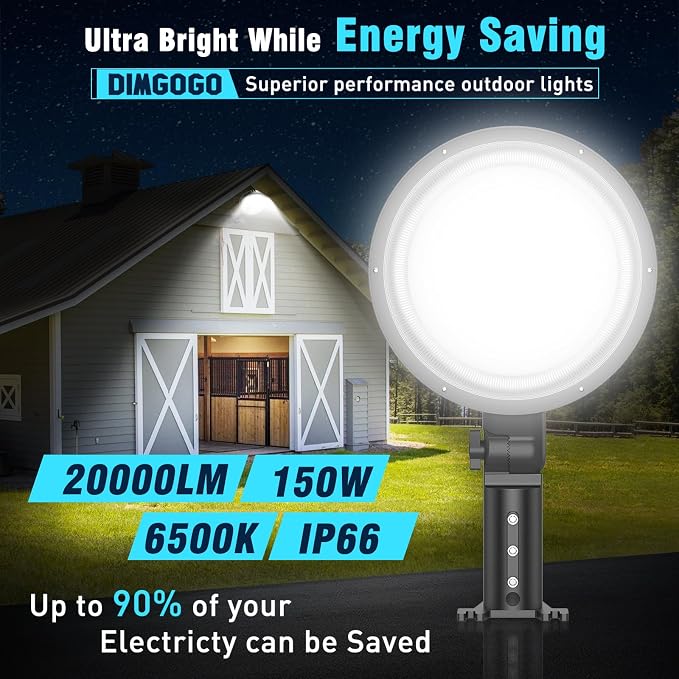 150W LED Barn Light, 20000LM Dusk to Dawn Outdoor Yard Light - Image 6