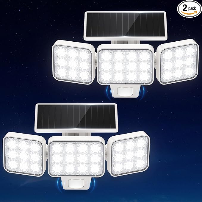 WdtPro Solar Lights Outdoor Motion Sensor, 3500LM Bright Solar Flood Lights by WdtPro