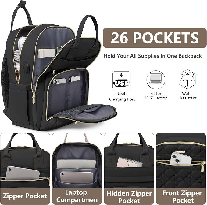 Laptop Backpack for Women Work Bag - Image 2