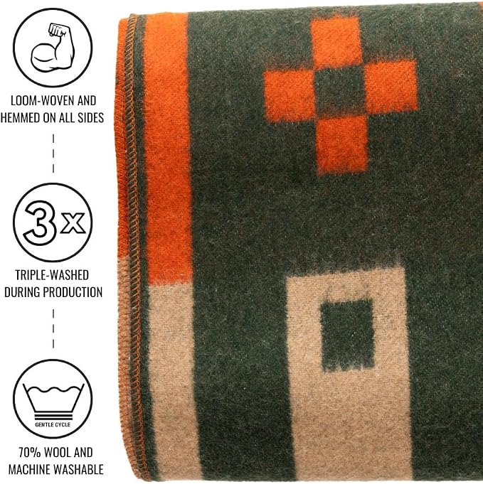 Arcturus Rainier Wool Blanket, Washable Wool Blanket - Image 3