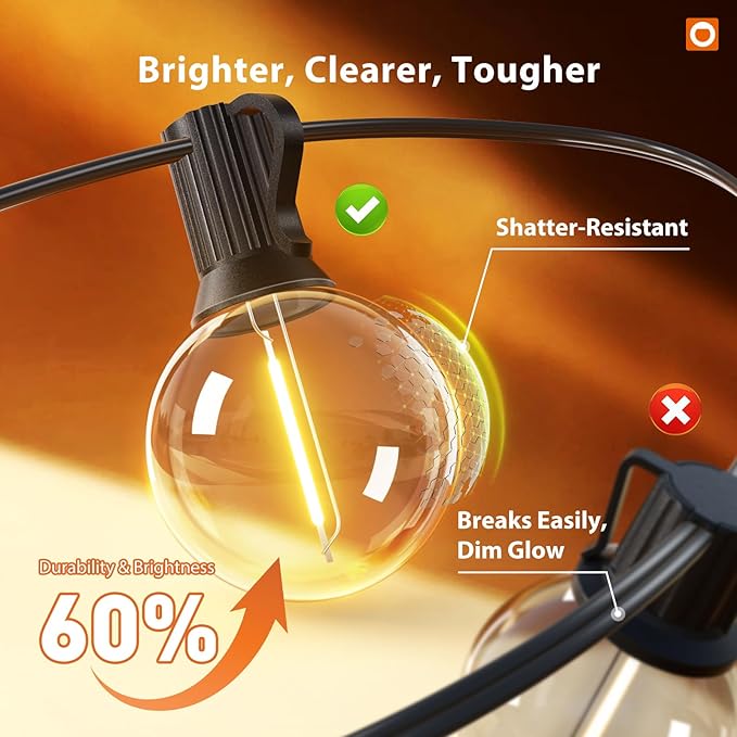 addlon Outdoor String Lights 50FT G40 - Image 4