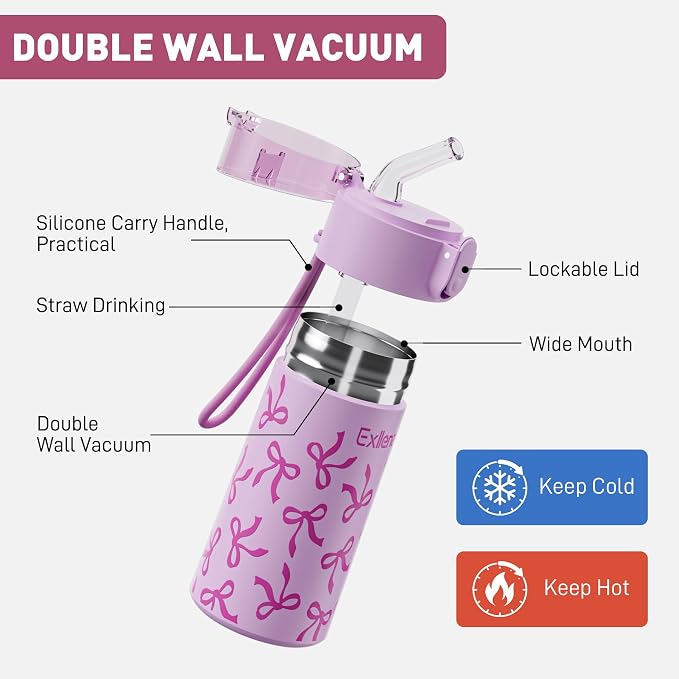 5oz Small Water Bottles with Straw, Mini Water Bottle with One-Hand Open Design - Image 3