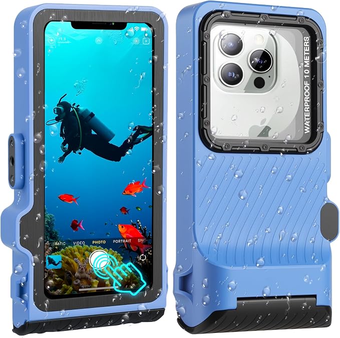 33ft Snorkeling Phone Case, Gen 4 IP68 Waterproof Housing by YUECHCASES