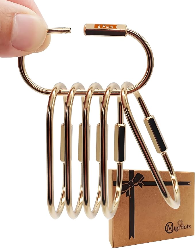 Brass Gold Carabiner Clip for Keys by Unknown