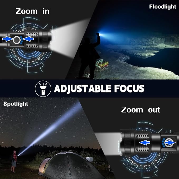 3Pack Rechargeable Flashlights High Lumens, 5Modes LED Flashlight Rechargeable - Image 4