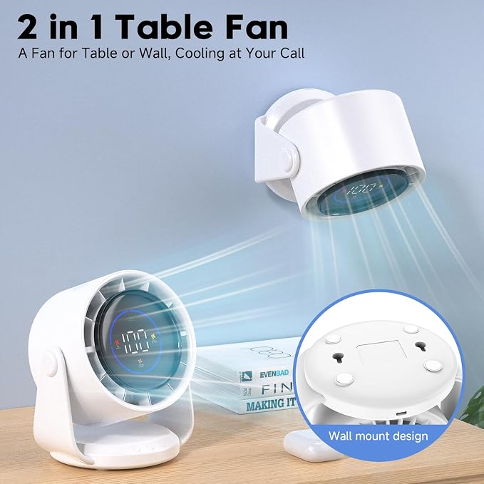 YOSHENMO Desk Fan, Turbo Table Fan - Image 2