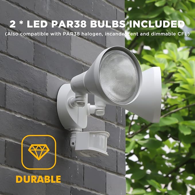 LUTEC 1800LM LED Motion Sensor Light Outdoor, Dual-Head Security Light - Image 3
