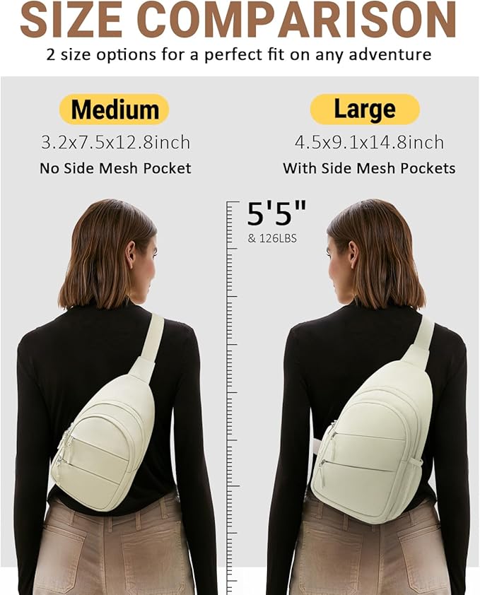 Tuwubi Crossbody Bags for Women, Sling Bag for Men, Small Hiking Backpack Anti - Image 5