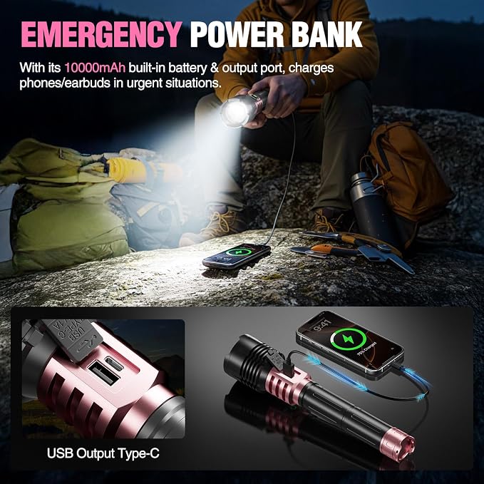 WdtPro Rechargeable LED Flashlights High Lumens, Super Bright 90000LM - Image 3