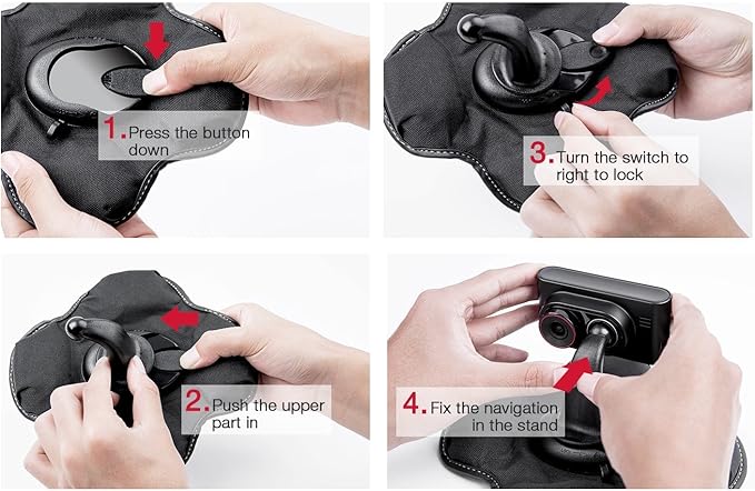 ChargerCity Portable Dashboard Friction Mount Kit w/4 Tab Cradle Adapter - Image 5