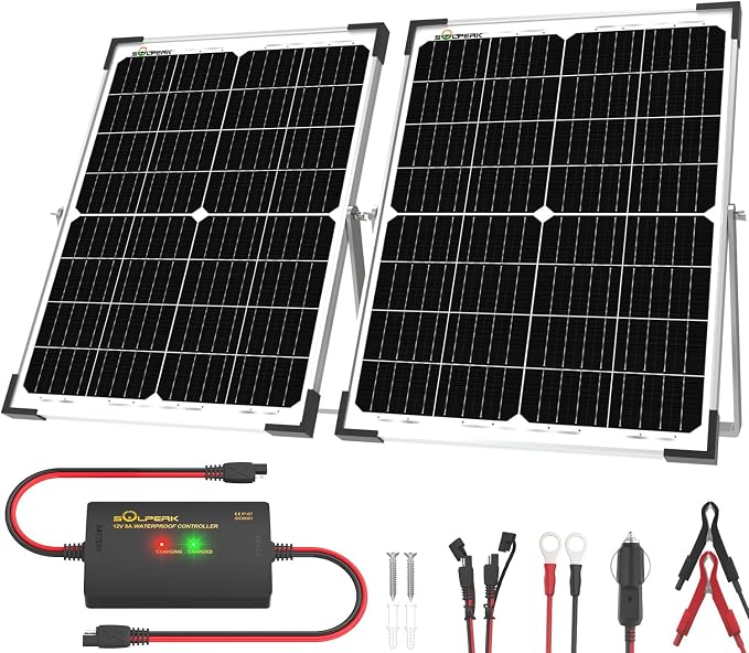 SOLPERK 12V 50W Solar Battery Charger by SOLPERK-WeNeverStop