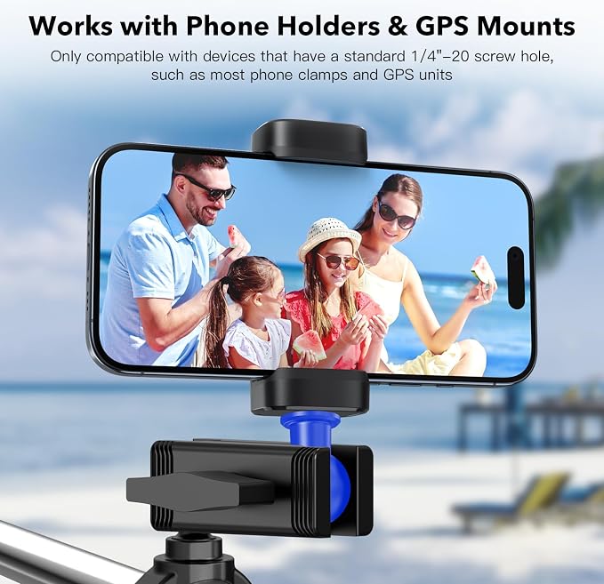 20mm Ball Mount to 1/4"-20 Thread Adapter – TPU Anti-Slip Base - Image 4