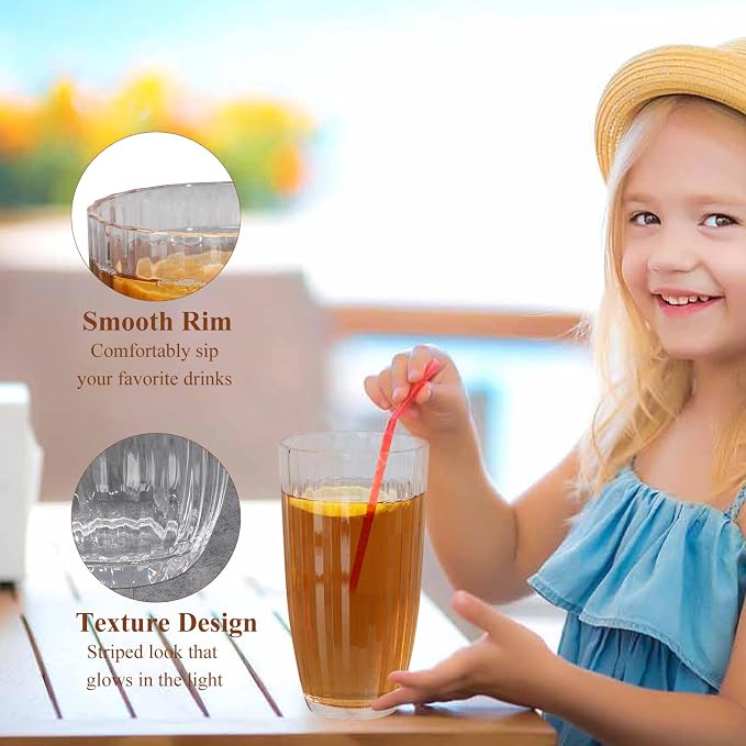 Acrylic Clear Highball Plastic Cups | Plastic Reusable Tumblers 20oz | - Image 4