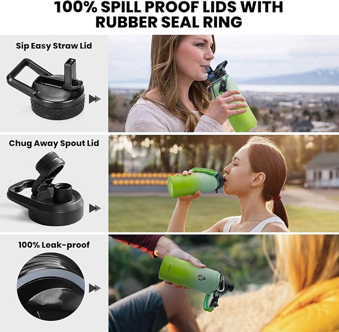 RAYMYLO Insulated Water Bottle 32 oz, Triple Wall Vacuum Stainless Steel - Image 3