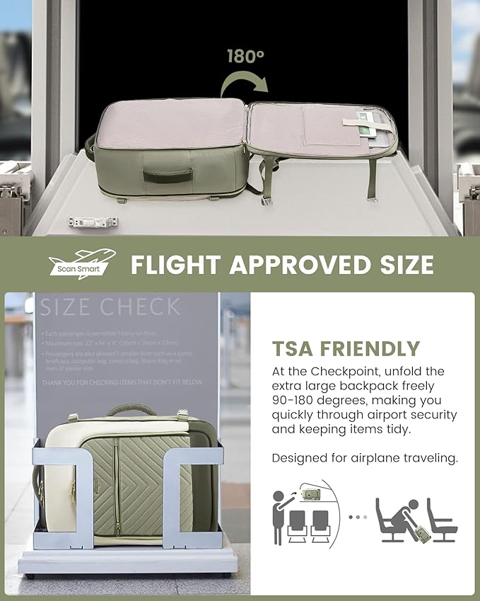 LOVEVOOK Large Travel Backpack for Women, TSA Carry on Backpack for Airplanes - Image 2