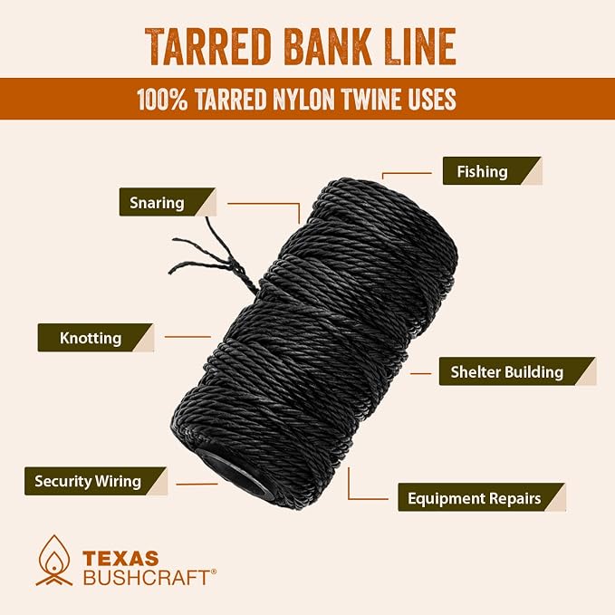 Texas Bushcraft Tarred Bank Line Twine - Image 6