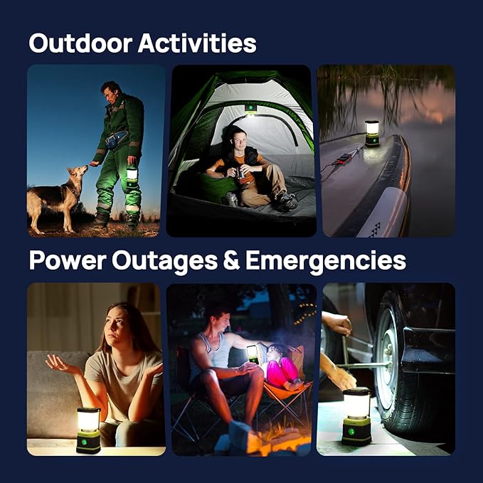 LED Camping Lantern, Consciot Battery Powered LED Lantern Flashlight, 4 Light - Image 7