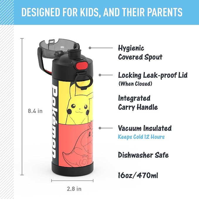THERMOS FUNTAINER 16 Ounce Stainless Steel Vacuum Insulated Bottle - Image 2