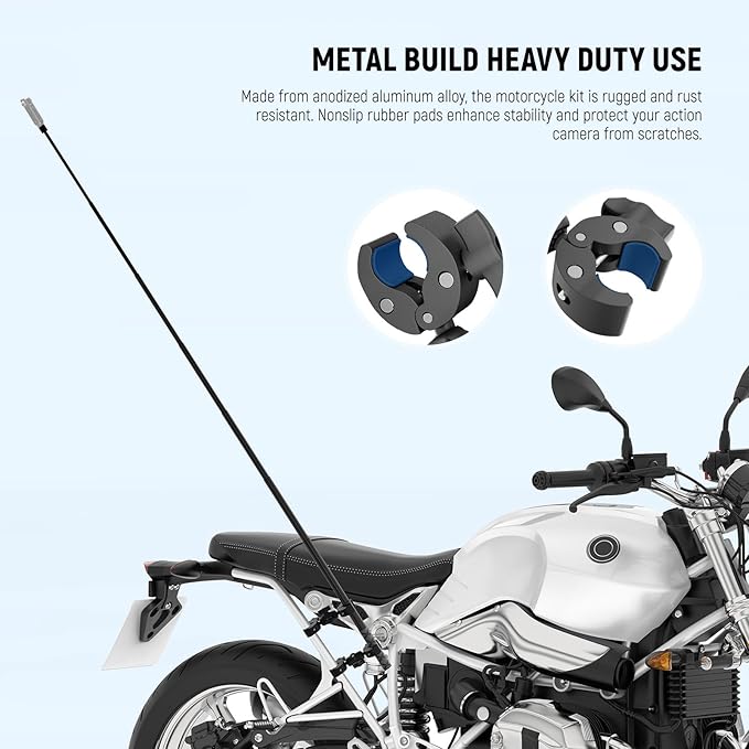 NEEWER Basics Motorcycle Bike Mount Accessories Kit, Invisible Selfie Stick - Image 6