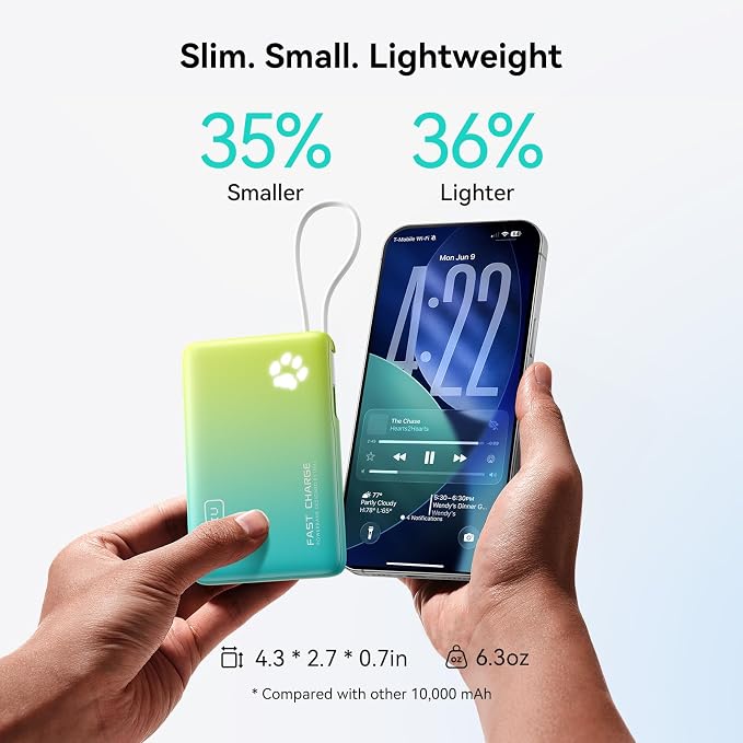 INIU Portable Charger, 45W PD Slim 10000mAh Power Bank - Image 3