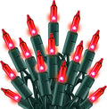 TW SHINE Valentine's Day Red Lights, 20FT 100 Count Incandescent Christmas Mini by TWSHINE
