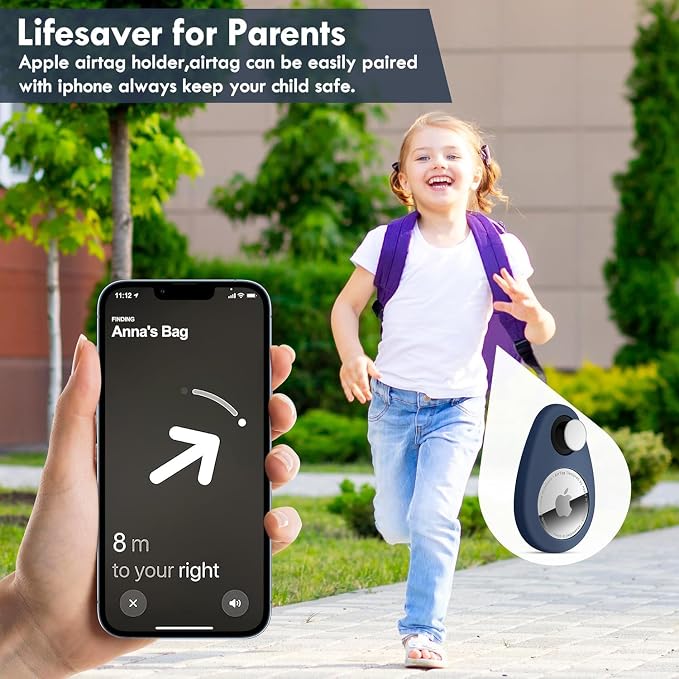 Airtag Holder for Kids Baby Toddler Hidden 2 Pack GPS Tracker Case, - Image 2