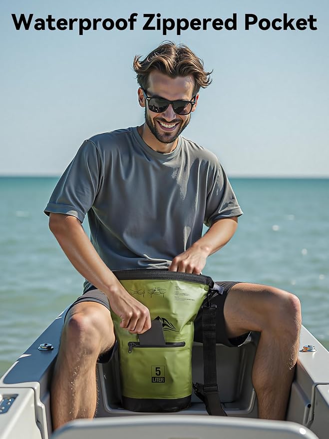 HEETA Waterproof Dry Bag with Front Zippered Pocket - Image 7