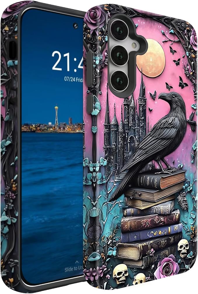 Compatible for Samsung Galaxy S25 Plus 5G Case, Dual Layer Heavy Duty 2 in 1 by BSMOSPER