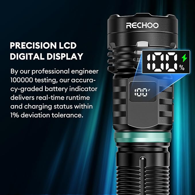 RECHOO Rechargeable Flashlights High Lumens, 990000lm LED Flashlight - Image 6