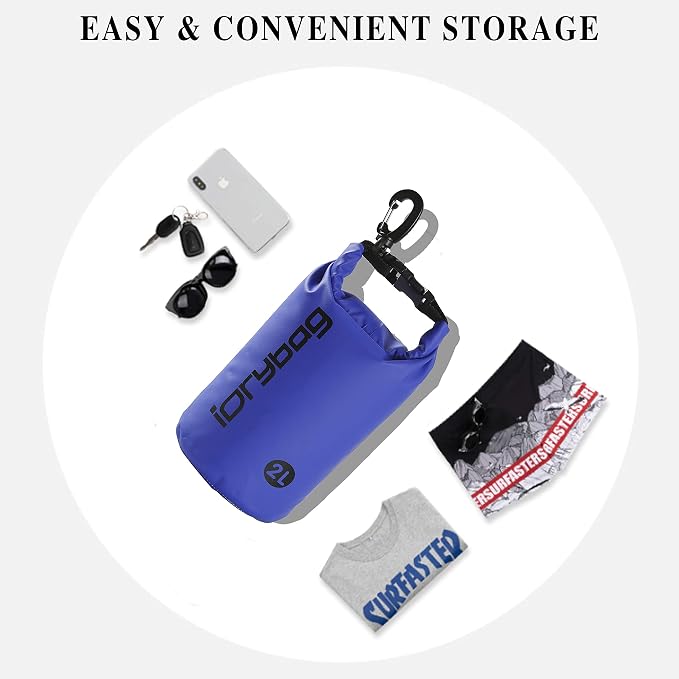IDRYBAG Dry Bag for Kayaking Waterproof 2L/5L/10L/15L/20L, Small Dry Sack - Image 4