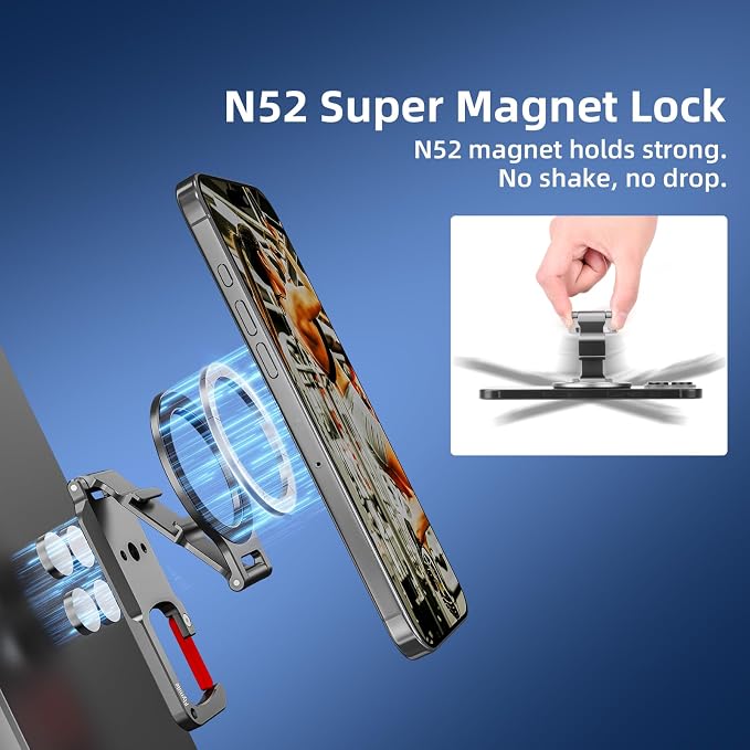 Magnetic Phone Mount for MagSafe, Maglock Tripod Adapter Magnet Golf Gym - Image 4