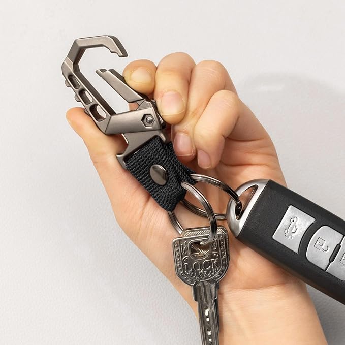 Heavy duty key chain, bottle opener function car keychains, versatile metal - Image 6