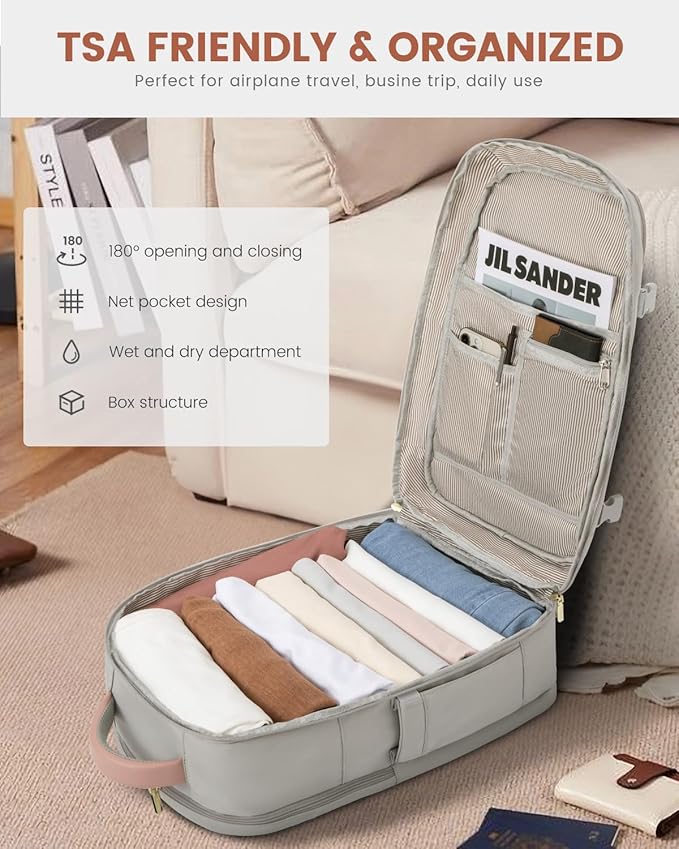 LOVEVOOK Travel Backpack For Women, 40L Carry On Backpack Flight Approved - Image 6