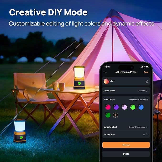 Consciot Smart RGBTW Battery Powered LED Lantern - Image 8