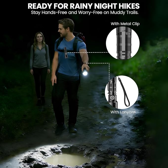 Flashlights High Lumens Rechargeable, Super Bright LED Small Powerful Flashlight - Image 6