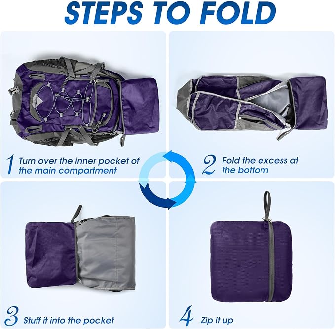 IGOLUMON Hiking Backpack 40L Packable Lightweight Camping Backpack Men Women - Image 6