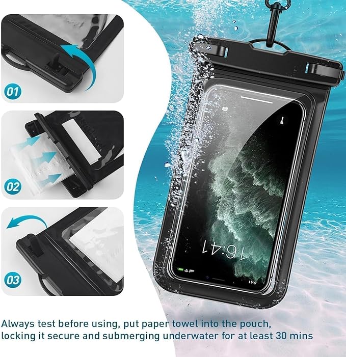 Waterproof Phone Pouch, with Interior Card Pocket, Large Waterproof Phone Case - Image 5