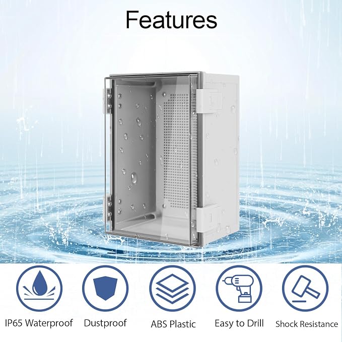 Junction Box IP65 Waterproof Dustproof ABS Plastic Enclosure, Outdoor and - Image 3