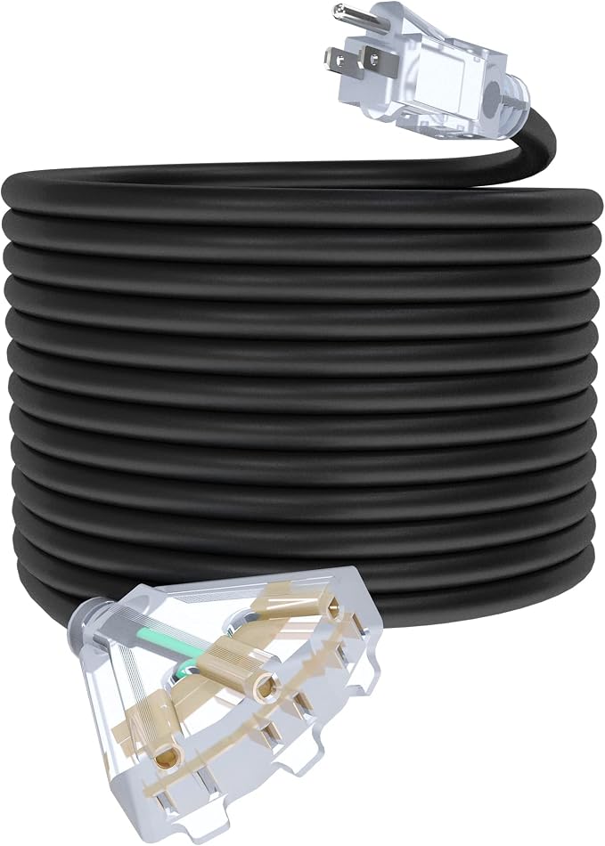 50Ft 12/3 Outdoor Extension Cord by PLUGTUL
