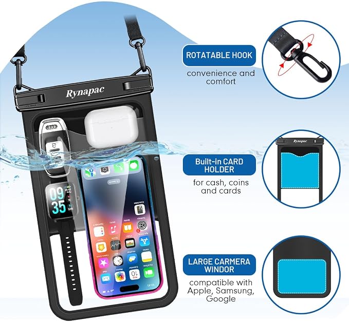 Rynapac [Up to 10" Large Waterproof Phone Pouch - Image 7