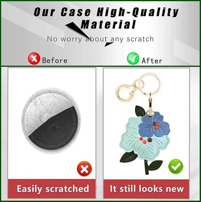 BORKUANA Leather Keychain Holder Case Compatible - Image 3