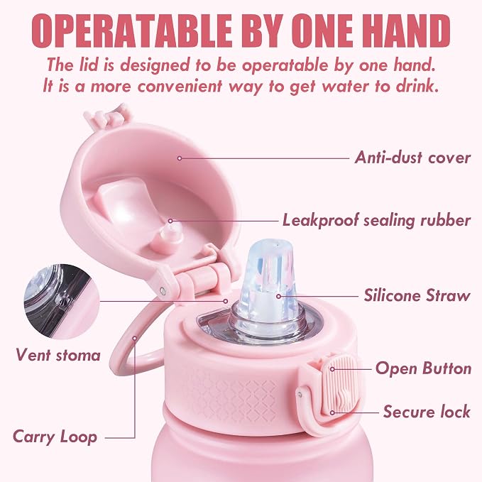 OLDLEY 12oz Kids Water Bottle, Stainless Steel Insulated Water Bottle - Image 7