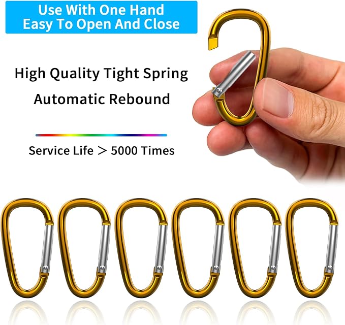 30PCS Aluminum Carabiner Clips - Image 3