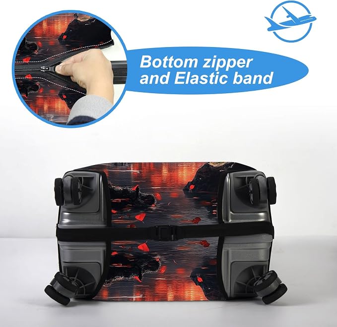 Luggage Cover Protector for 22-24 Inch Suitcases, TSA Approved Elastic Travel - Image 5