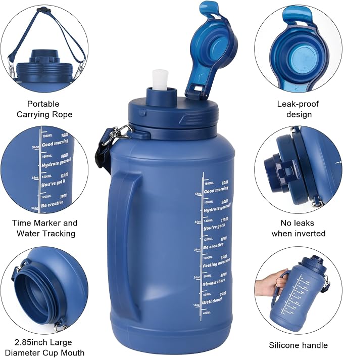Collapsible Water Bottles, 2L/64OZ travel water bottle Bottle - Image 4
