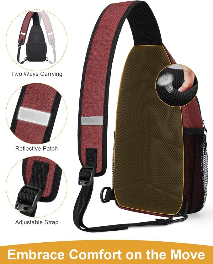 Pritent Crossbody Bags for Women Man Waterproof Sling Bag Backpack Trendy - Image 4