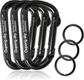 Carabiner Clip - Heavy Duty Carabiners 800lbs-13KN Carabeaner D Ring Shape by Oupengsky