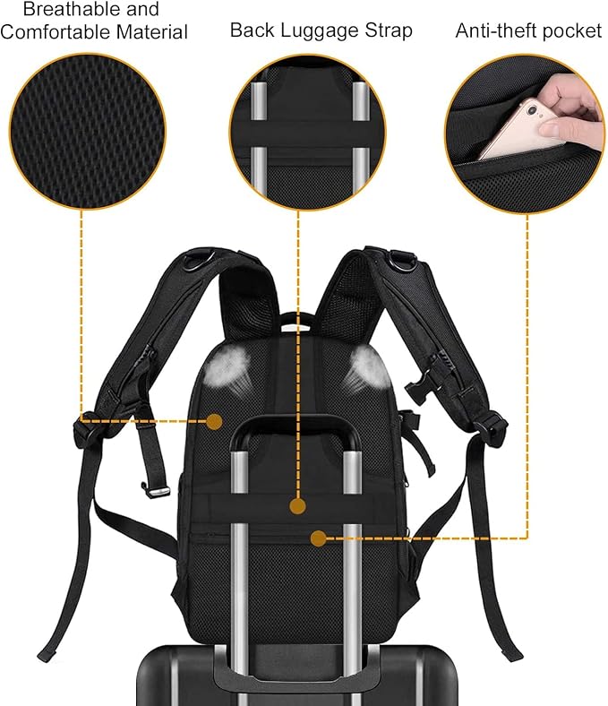 MOSISO Camera Backpack, DSLR/SLR/Mirrorless Photography Camera Bag 15-16 inch - Image 8
